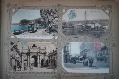 Réunion de cartes postales. On joint Barricades,...