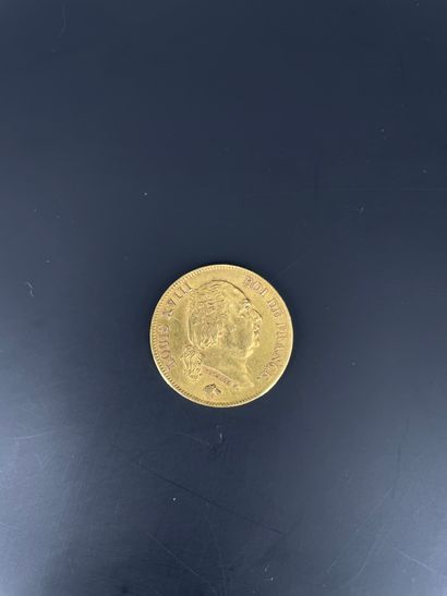 Pièce de 40 francs or 1818 W Louis XVIII....