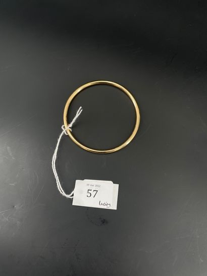 Bracelet jonc en or 18K (750). Poids : 11,4...