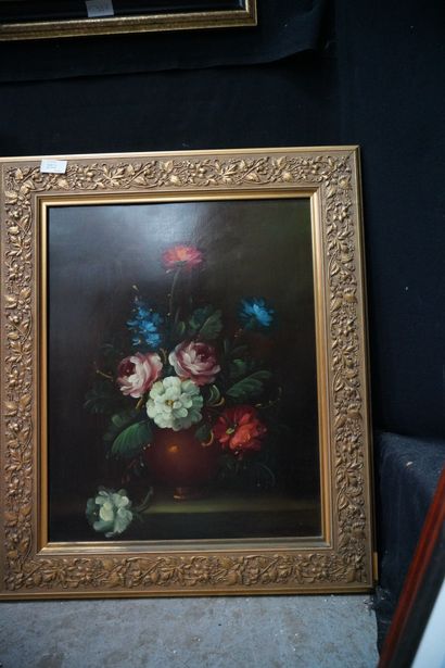 VAN CLEEF, Nature morte au bouquet de fleurs,...