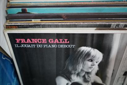 Réunion de vinyles, variétés : France Gall,...