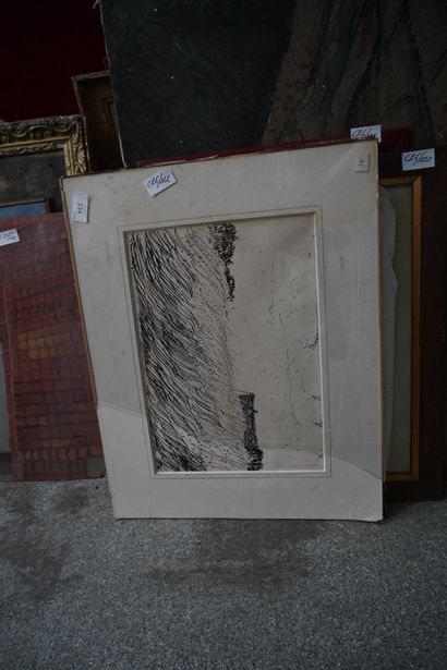 Ensemble d'huiles sur toile et panneaux,...