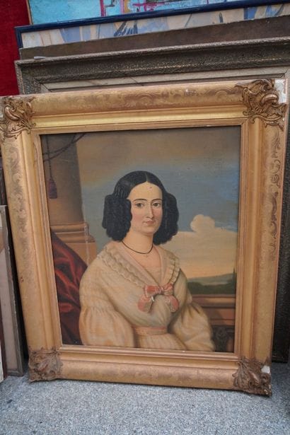 Réunion d'huiles sur toile et panneaux :...