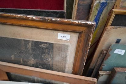 Réunion d'huiles sur toile et panneaux :...