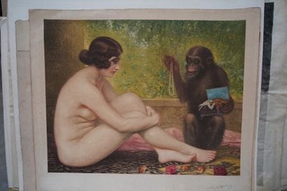 Réunion de lithographie, sujets divers dont...