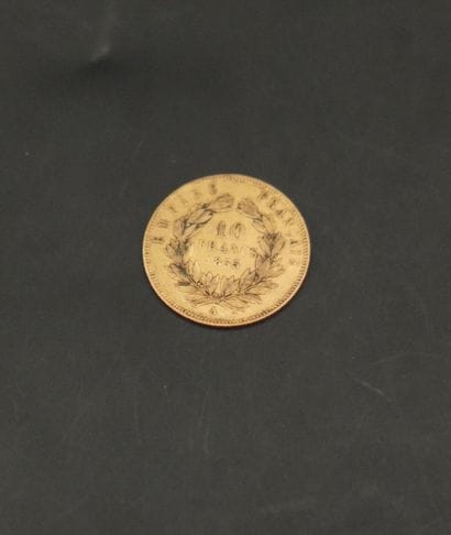 Pièce de 10 francs or 1855. Poids : 3,2 ...