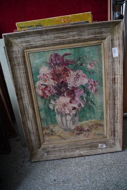 Ensemble d'huiles sur toile et panneaux :...