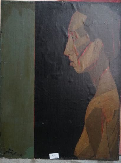 Francisco CORTIJO. Nu de profil. Impression...