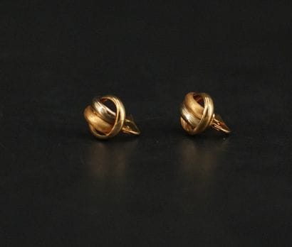 Paire de boucles d'oreilles circulaires en...