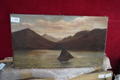 Réunion d'huiles sur toile et panneaux :...