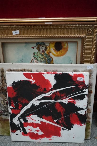 Mickaël Cohen, composition huile sur toile...