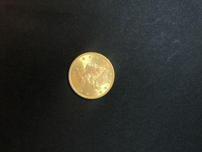Pièce de vingt dollars or 1897. Poids : 33,...