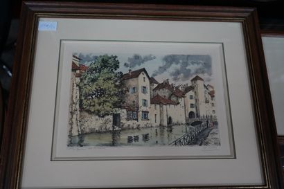 ECOLE MODERNE, réunion de 6 estampes certaines...