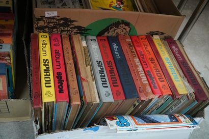 Album Spirou et Spirou magazine. 4 cartons,...
