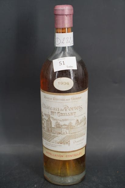 1 bouteille, Château de Portets, Graves,...