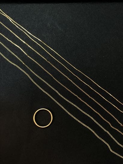 Lot en or 18k (750). Poids. 12,5 grammes...
