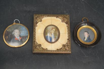 Réunion de deux miniatures à vue ronde 