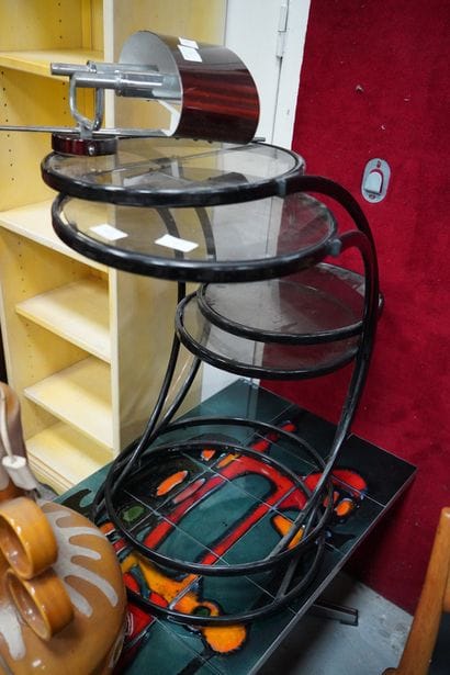 YVES BOUTBOUL, paire de tables d'appoint...