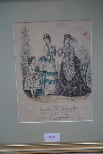Réunion de pièces encadrées : paysages, gravures...