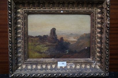 ECOLE MODERNE, Chasseur dans un paysage,...