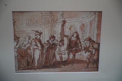 Ensemble de pièces encadrées figurant des...
