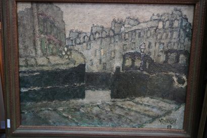 MICHEL TERRASSE (1928-2002), Les péniches,...
