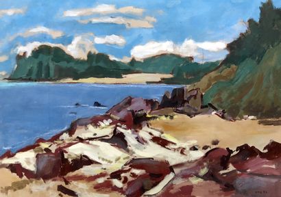 RAYMOND PARGAMIN (1915 - 2010) 

Rivage breton....