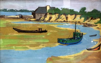 RAYMOND PARGAMIN (1915 - 2010) 

Rivage breton....