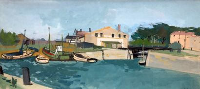 RAYMOND PARGAMIN (1915 - 2010) 

Vue de l’Île...