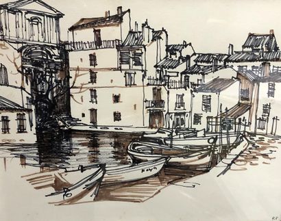 RAYMOND PARGAMIN (1915 - 2010) 

Port méditerranéen...