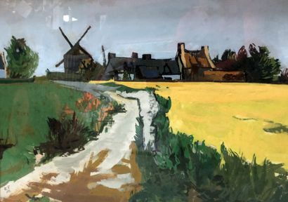 RAYMOND PARGAMIN (1915 - 2010) 

Hameau breton...