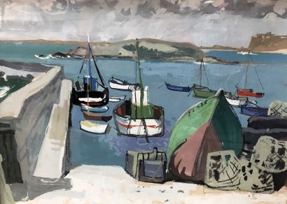 RAYMOND PARGAMIN (1915 - 2010) 

Port breton....