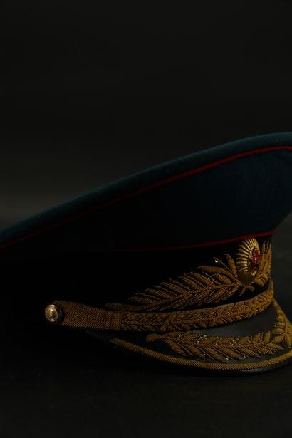 Union Soviétique, casquette de parade d'officier...