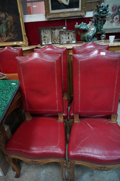 Mobilier de salle à manger en bois verni,...