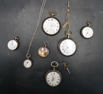 Réunion de montres de col et montres de gousset...