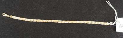 Bracelet 3 ors 18K (750). Poids. 5,8 gra...