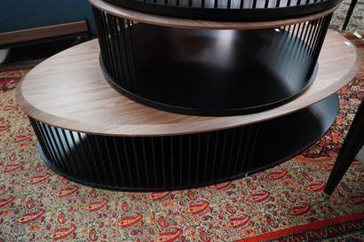 Table basse Wewood Mémoria ovale, la base...