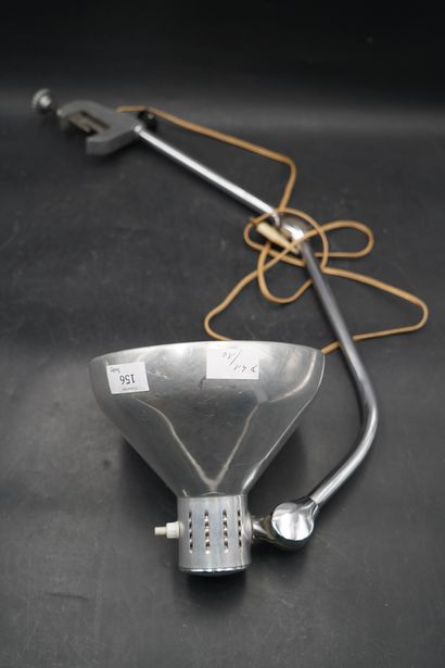 Lampe de bureau en métal chromé à un bras...