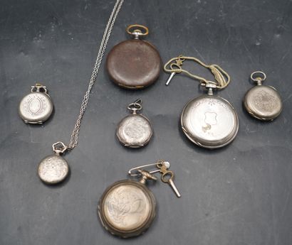 Réunion de montres de col et montres de gousset...