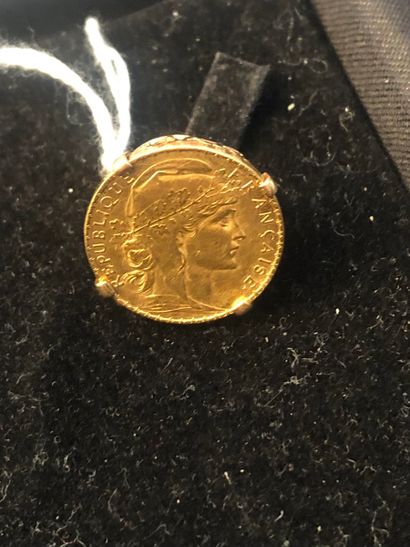 Bague, or 18K (750), griffée d'une pièce...