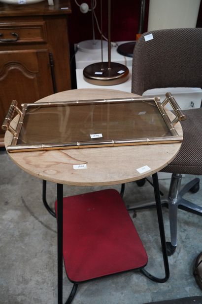 Fauteuil de bureau en métal tubulaire sur...