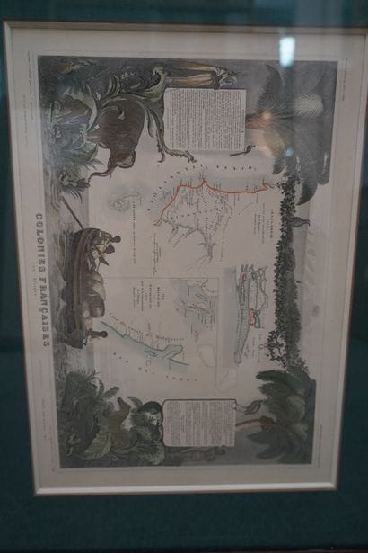 Réunion de pièces encadrées. En l'état.