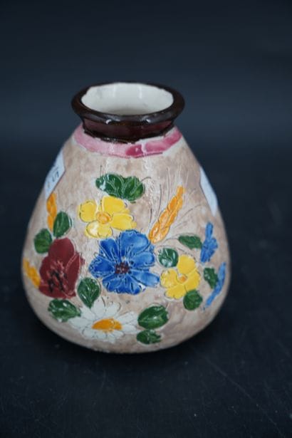 MASSIER VALLAURIS, vase en céramique émaillée...