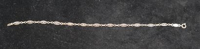 Bracelet en or 18K (750), à mailles filigrannées....
