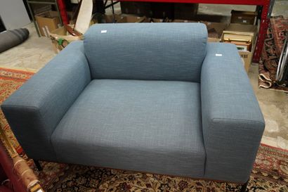 Wewood Bowie Bleu. Canapé une place en tissu...