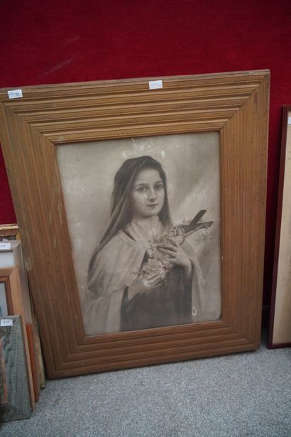Sainte Thérèse, dessin signé 