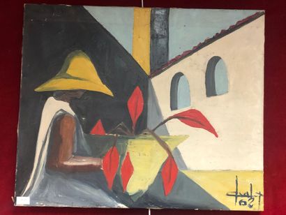 Ecole moderne. La femme à la jardinière....
