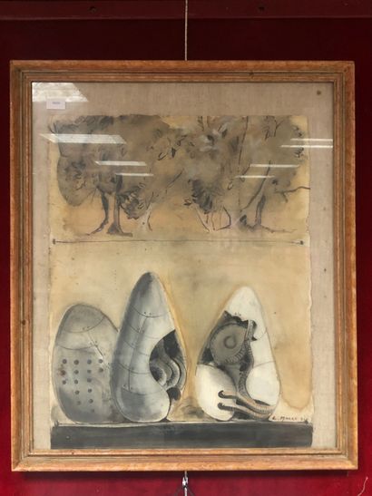 Émile MARZÉ (1930-2009). Composition aux...