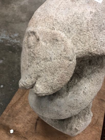 Ecole moderne, L'homme au poisson, sculpture...