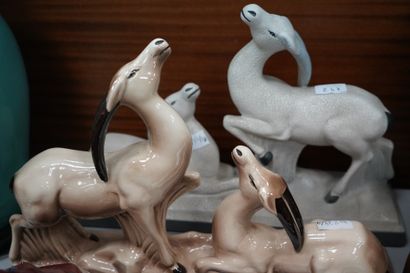 LEMANCEAU
Groupe en céramique émaillée figurant...